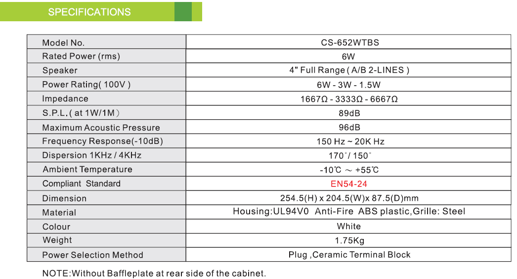 CS-652WTBS