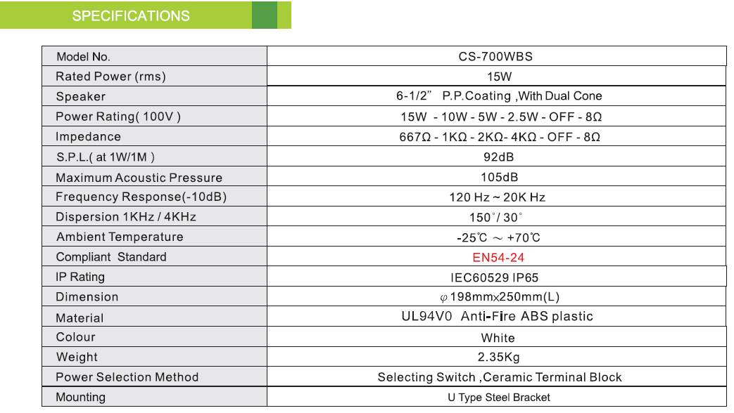 CS-700WBS